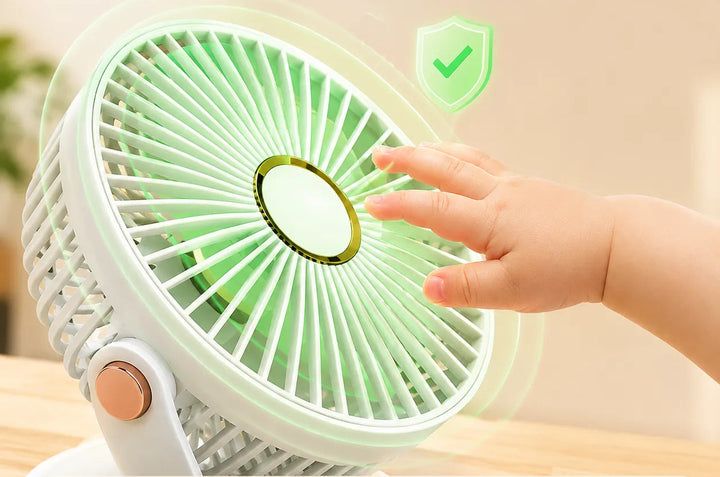 Akku Clip Ventilator mit LED, 5 Stufen und 8000 mAh