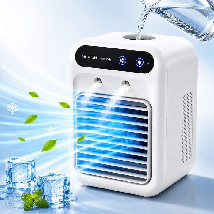 Wiederaufladbarer USB Luftkühler mit 500 ml Wassertank