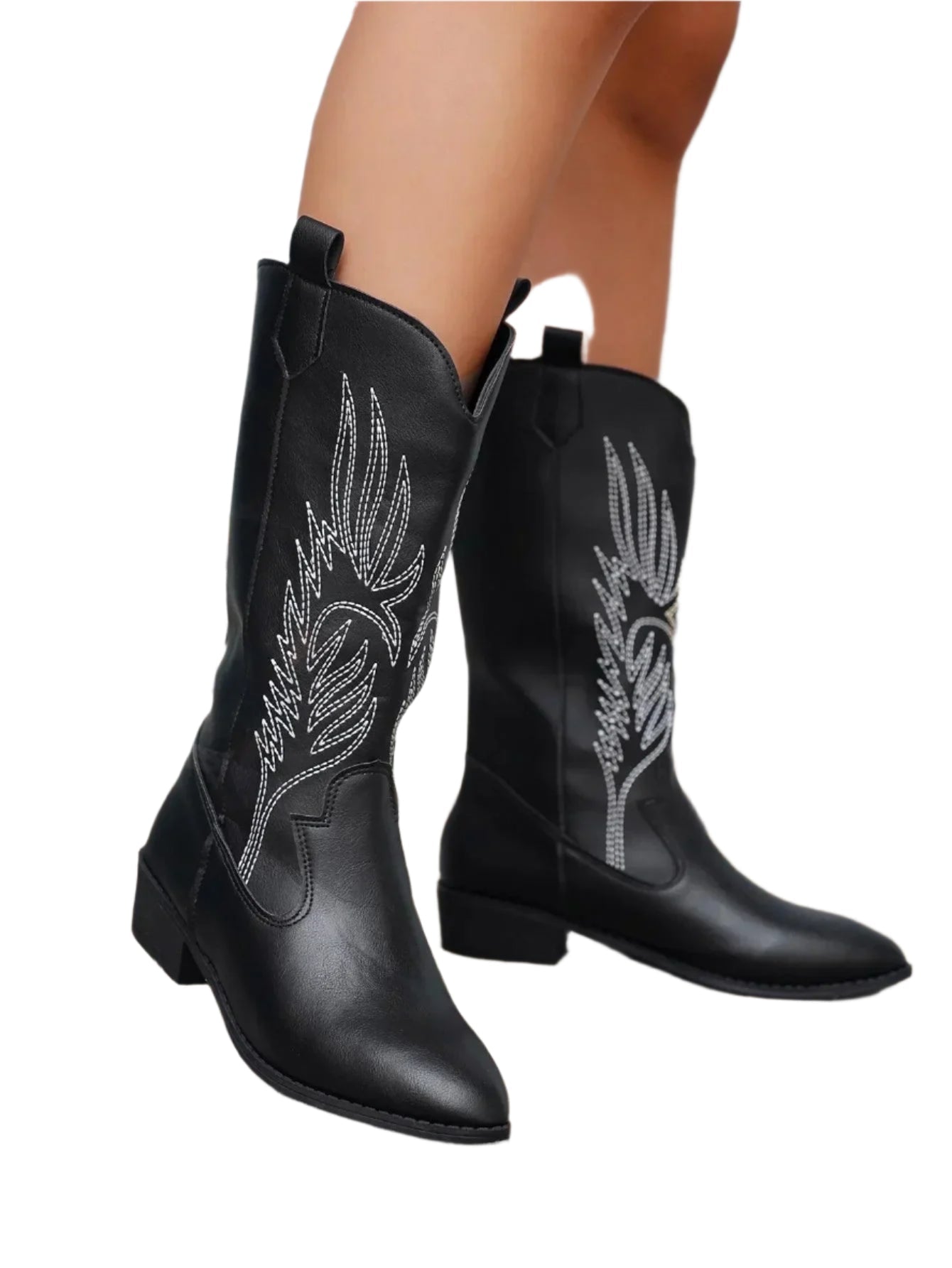 Cowboystiefel Damen | Westernstiefel Boots für Damen | Alltagstauglich, Slip-On Design