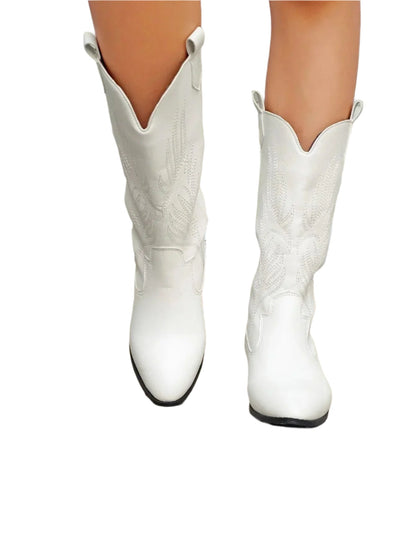 Cowboystiefel Damen | Westernstiefel Boots für Damen | Alltagstauglich, Slip-On Design