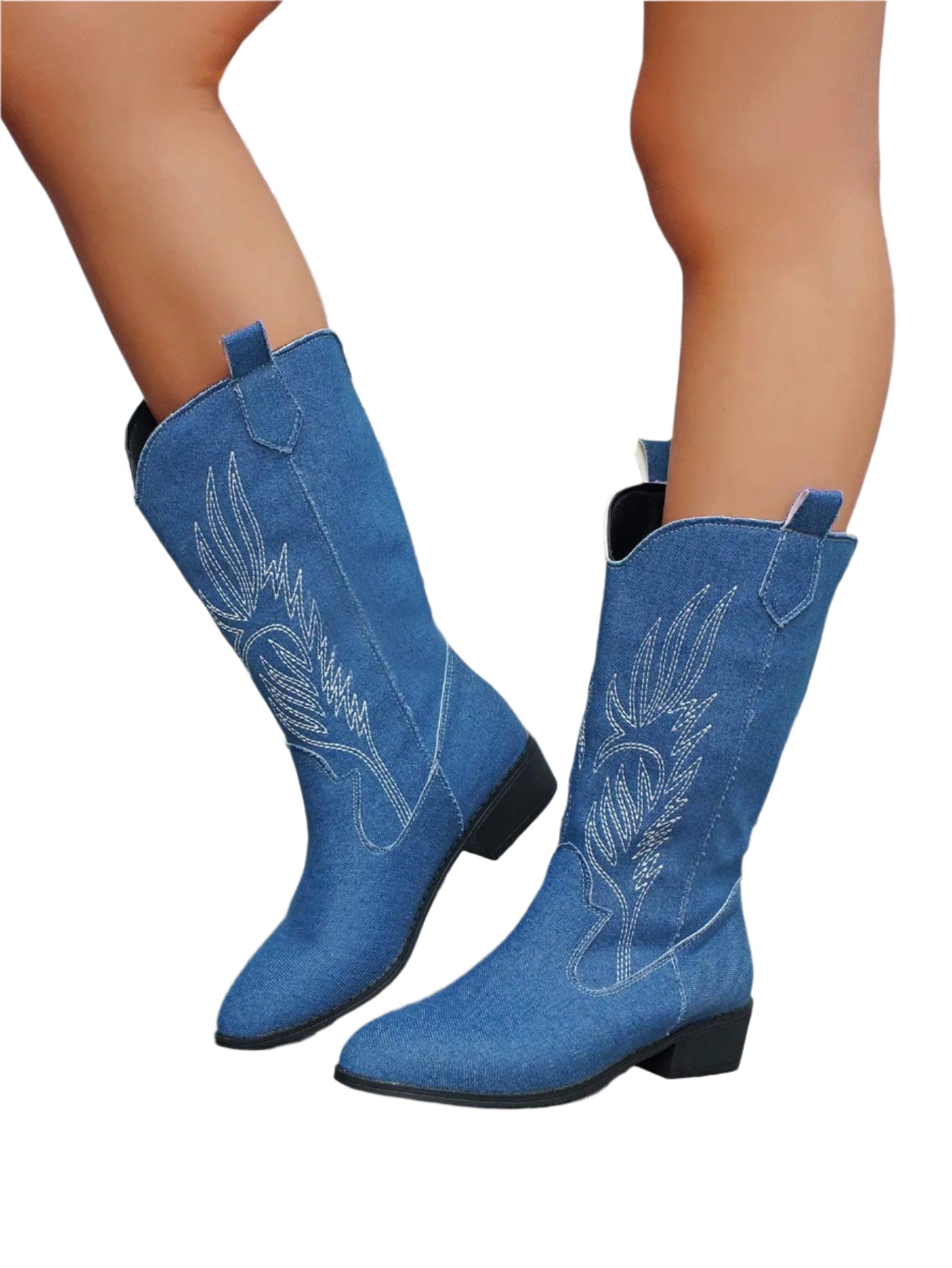 Cowboystiefel Damen | Westernstiefel Boots für Damen | Alltagstauglich, Slip-On Design