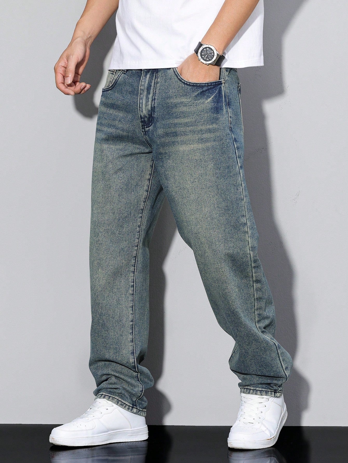 Daan | Einfarbige lässige Herrenjeans