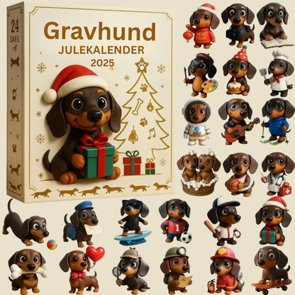 Dackel-Adventskalender 2025 – ein 24-tägiger Kalender mit Mini-Dackelfiguren für Hundeliebhaber 5
