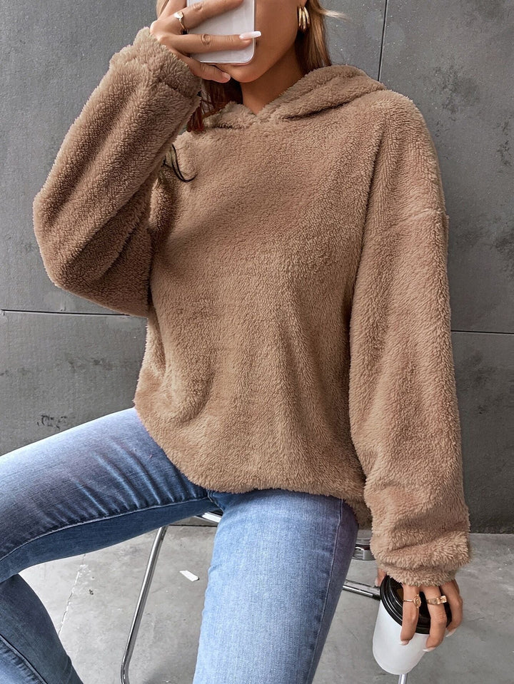 Damen-Hoodie – pullover – Kurzes Design – Lockere Passform – Lange Ärmel