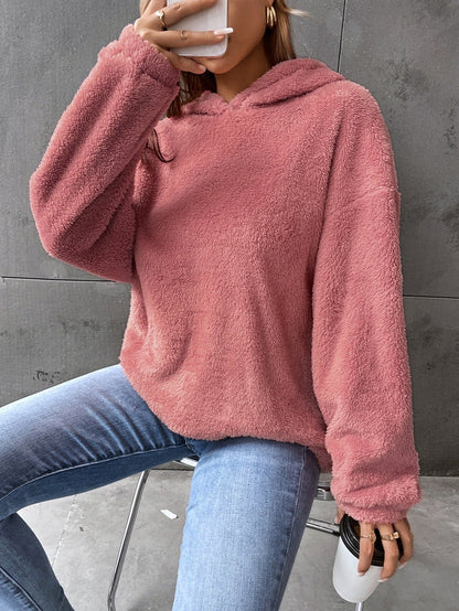 Damen-Hoodie – pullover – Kurzes Design – Lockere Passform – Lange Ärmel