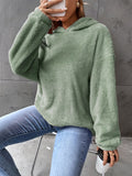 Damen-Hoodie – pullover – Kurzes Design – Lockere Passform – Lange Ärmel