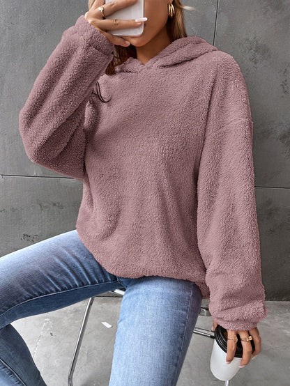 Damen-Hoodie – pullover – Kurzes Design – Lockere Passform – Lange Ärmel