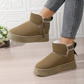 Damen-Schneestiefel - Wasserabweisend - Warmfutter - Dicke Sohle - Reißverschluss - Knöchelhöhe