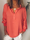 Damen Bluse mit Relaxed Fit und Vertikalen Streifen – Atmungsaktives Material, Lange Ärmel für Vielseitige Outfits