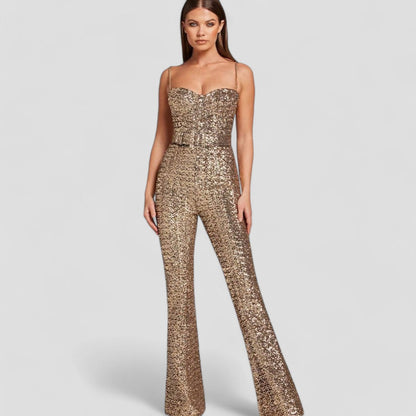 Damen Jumpsuit | Jumpsuit für Hochzeit, Pailletten, Festliche Anlässe
