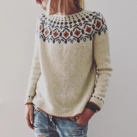 Damen Pullover | Wintermode für Damen mit geometrischem Muster