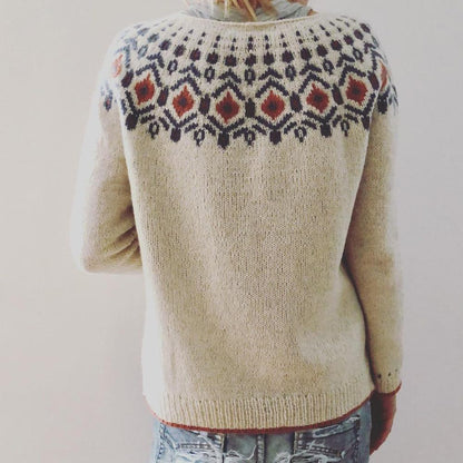 Damen Pullover | Wintermode für Damen mit geometrischem Muster