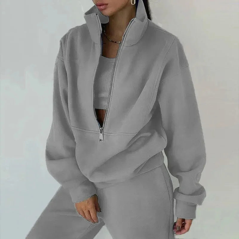Damen Set | Winter Sweatshirt und Hose für Freizeit und Sport