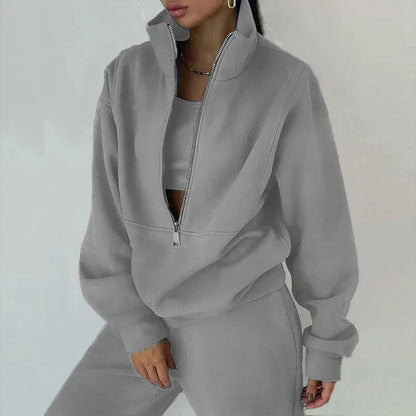 Damen Set | Winter Sweatshirt und Hose für Freizeit und Sport