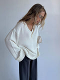 Damen V-Ausschnitt Pullover – lässiger Style für jeden Anlass, bequem und atmungsaktiv