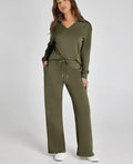 Damen Zweiteiliges Set | Sport Sweatshirt und Weite Hose für Herbst/Winter