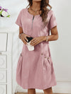 Damenkleid | A-Linien Kurzarmkleid für Frühling und Sommer