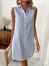 Damenkleid | Ärmeloses Gestreiftes Kleid für Sommerkleider Damen