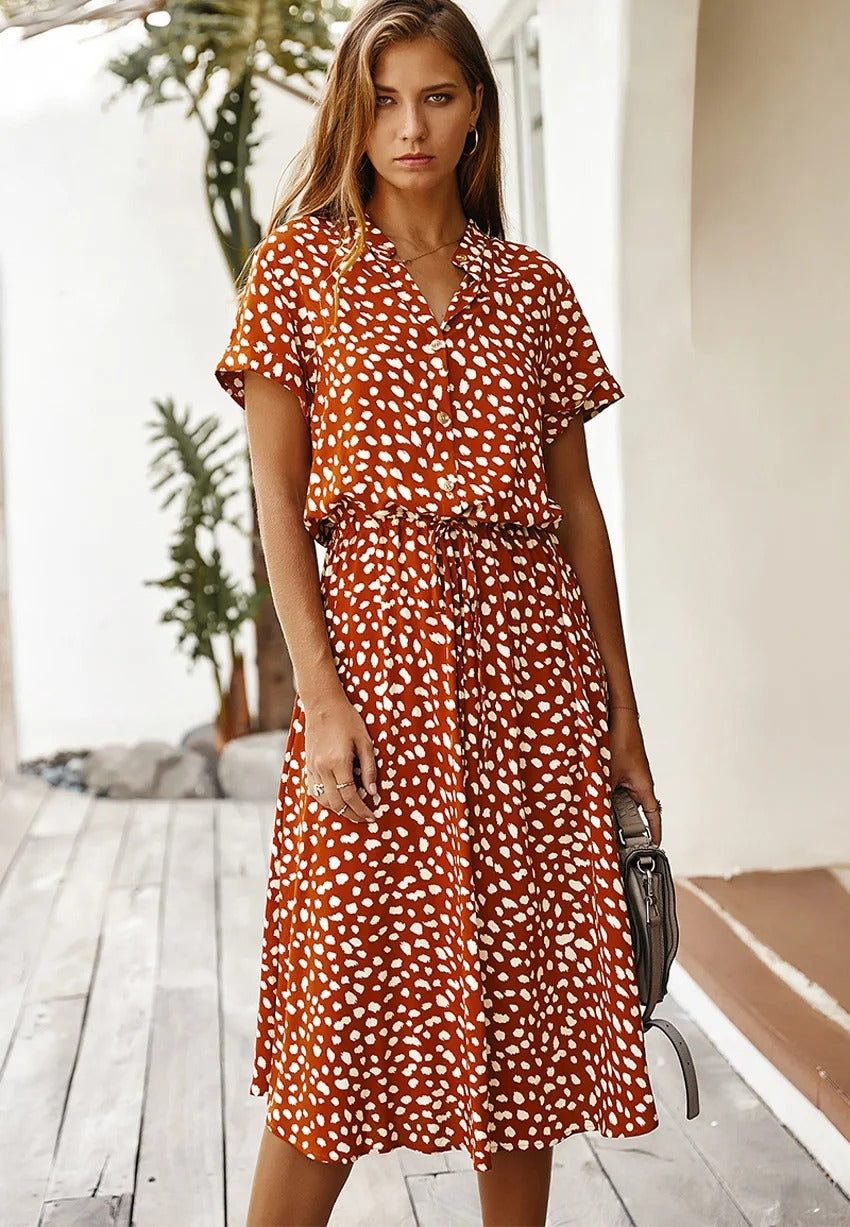 Damenkleid | Midi-Jurk für Sommerkleider Damen