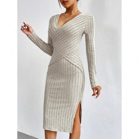 Damenkleid | Midi Kleid für Frühling/Herbst/Winter | Festliche Kleider Damen