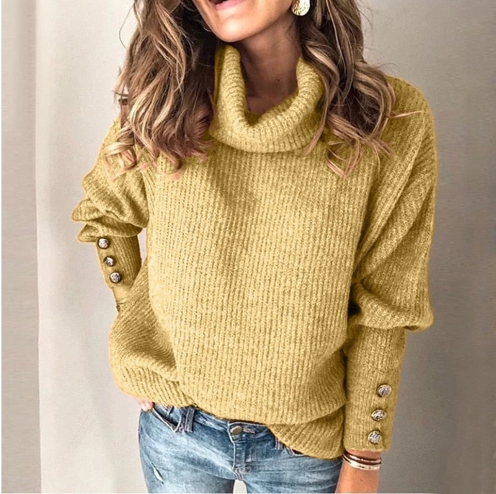 Damenpullover | Turtleneck Pullover für Herbst und Winter