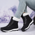Damenstiefeletten – gesteppt – Fleecefutter – Schnürung – Profilsohle – wasserabweisend