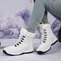Damenstiefeletten – gesteppt – Fleecefutter – Schnürung – Profilsohle – wasserabweisend