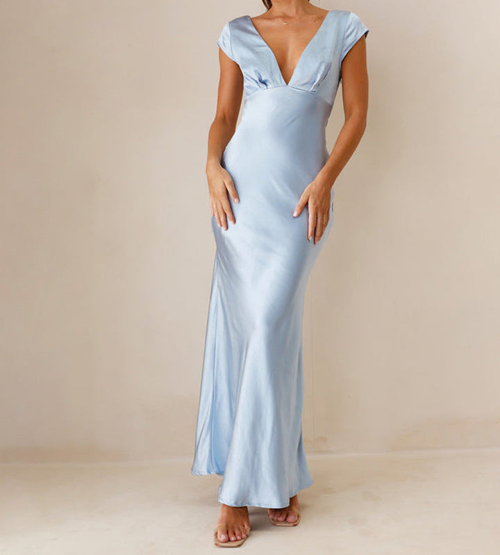Elina | Abend Maxikleid mit V-Ausschnitt