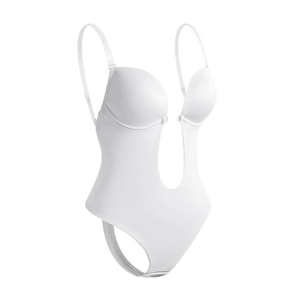 Tief ausgeschnittener Body Shaper mit V-Ausschnitt mit Gepolstertem Support und Unsichtbarem Design – Nahtloser Look für Elegante Outfits