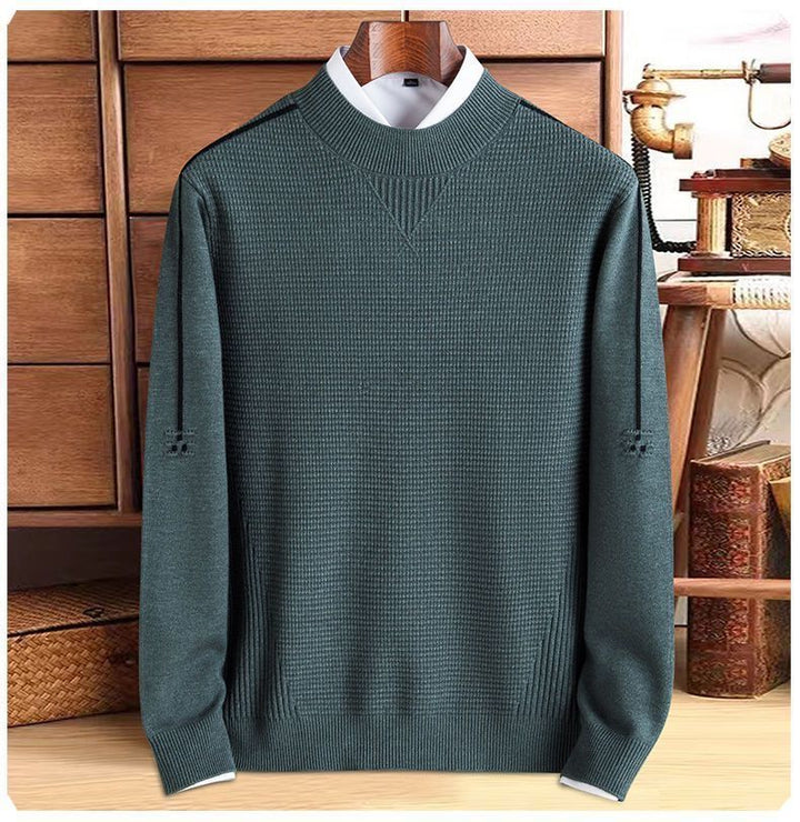 Men's Long Sleeve Textured Sweater | Classic Style