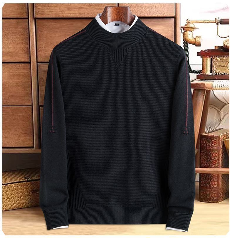 Men's Long Sleeve Textured Sweater | Classic Style