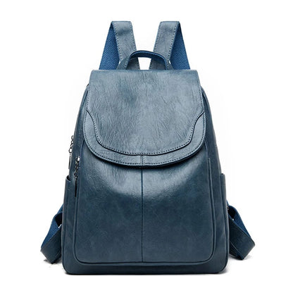 Diebstahlsicherer Lederucksack Damen | Rucksack für Reisen und Alltag