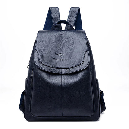 Diebstahlsicherer Lederucksack Damen | Rucksack für Reisen und Alltag