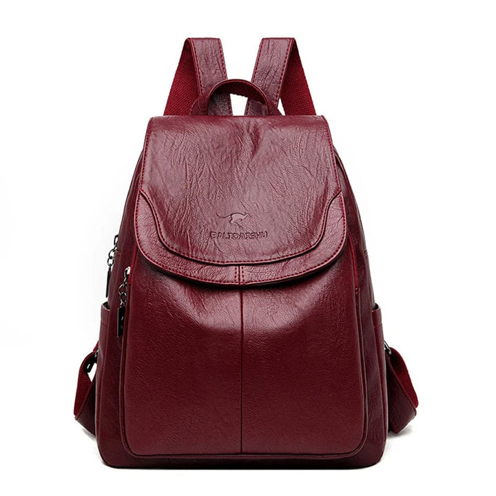 Diebstahlsicherer Lederucksack Damen | Rucksack für Reisen und Alltag