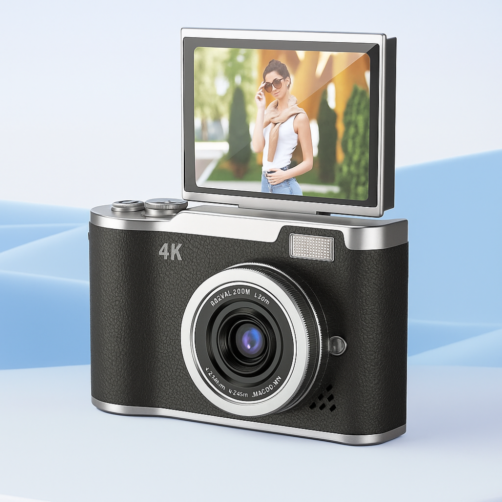 Digitalkamera-Geschenk 4K Klappbildschirm Vlogging-Videorecorder 0