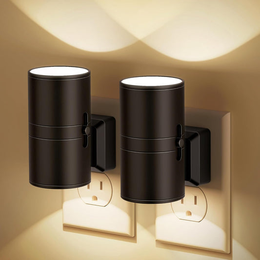 Dimmbares LED Nachtlicht für die Steckdose mit Automatischem Schemersensor – Energieeffiziente Plug-In Lampe für Schlafzimmer und Flure