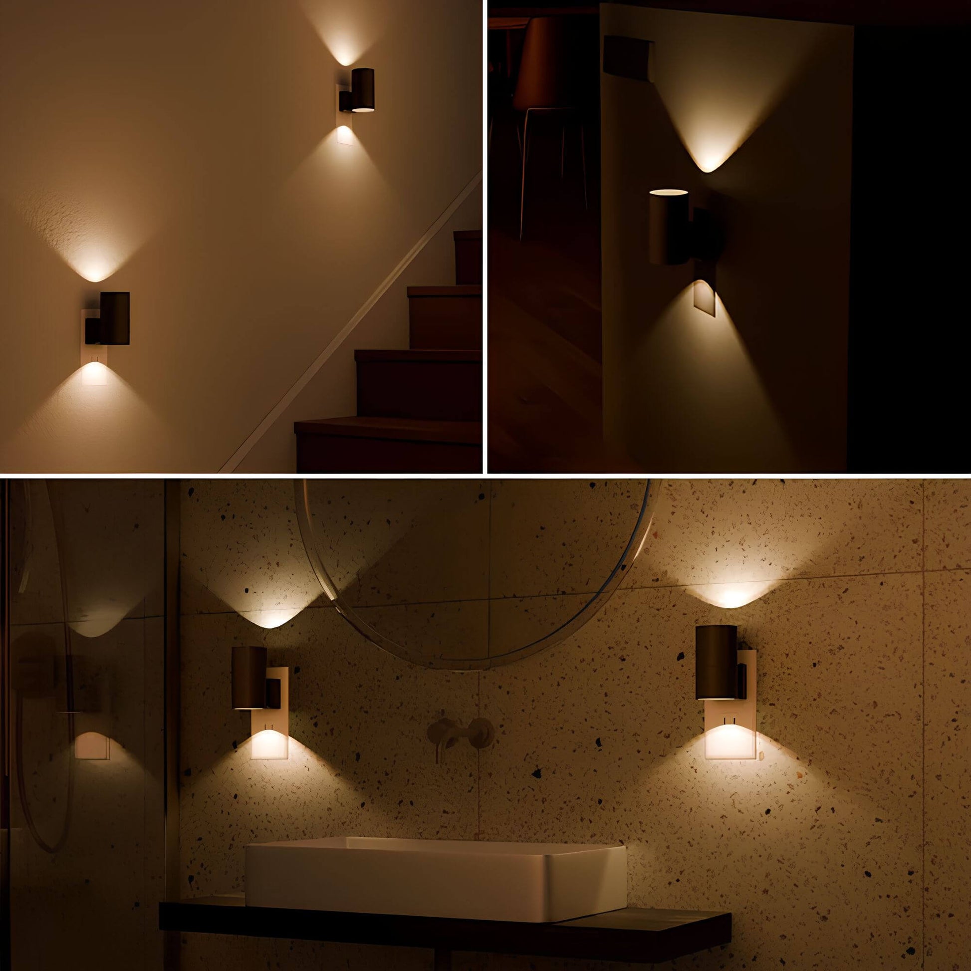 Dimmbares LED Nachtlicht für die Steckdose mit Automatischem Schemersensor – Energieeffiziente Plug-In Lampe für Schlafzimmer und Flure