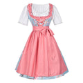 Dirndlkleid mit rosa Blumenmuster – Oktoberfest | Mit Schürze und Bluse für einen romantischen Trachtenlook