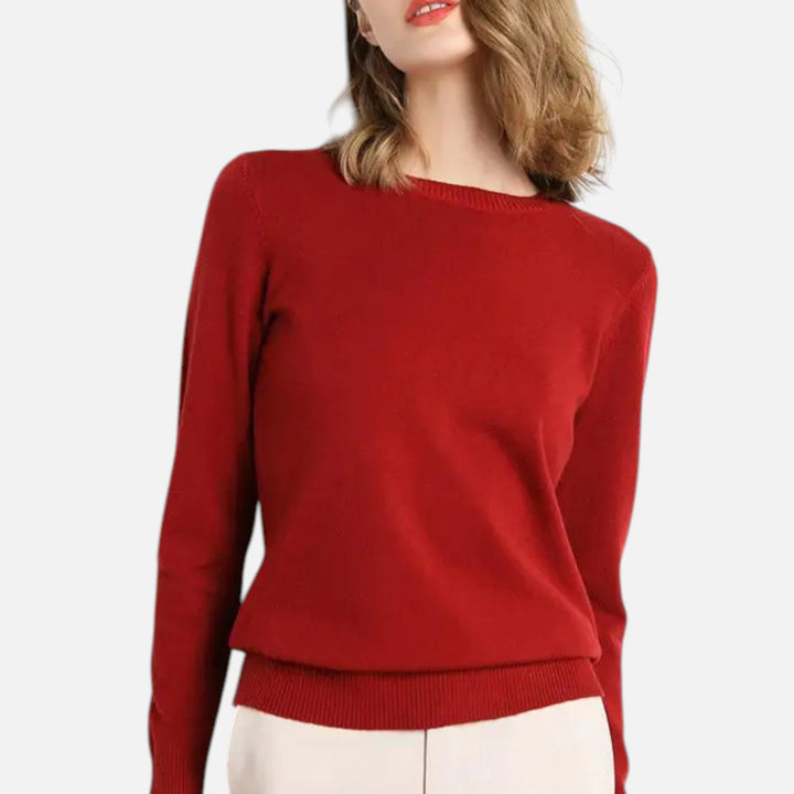 Dorevelle | Damenpullover aus Merinowolle – Zeitlose Eleganz mit Rundhalsausschnitt 4