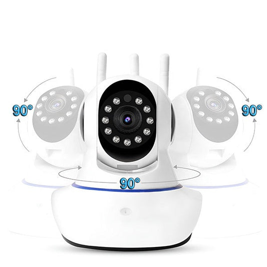Drahtlose IP Sicherheitskamera 1080P HD mit Zweiweg-Audio, Nachtsicht bis 15m, 360° Pan und 180° Tilt für effektive Überwachung