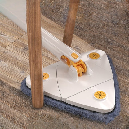 Dreieckiger 360-Grad-Reinigungsmopp mit Ausziehbarem Griff und Hochwertiger Mikrofaser – Effektive Reinigung unter Möbeln