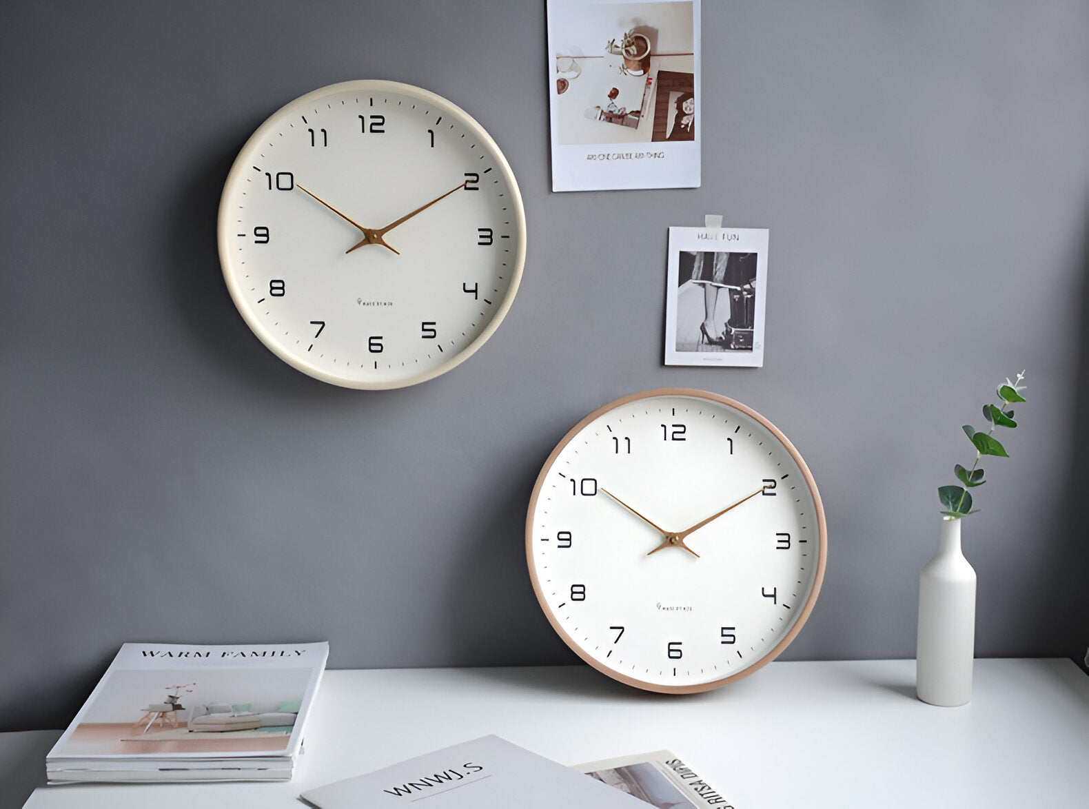 Edle 30 cm Wanduhr – minimalistische Wanduhr für Wohnzimmer, Küche und Büro