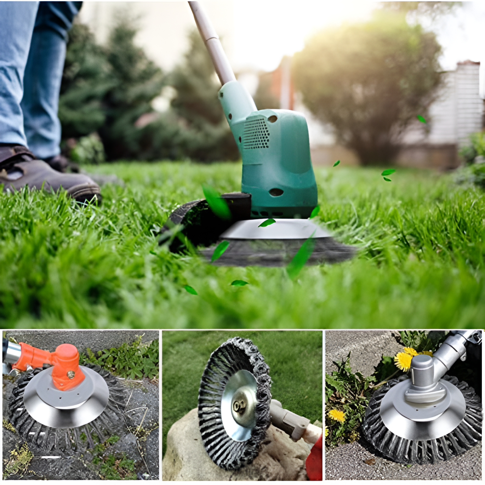 Effizienter Unkrautentferner mit 36 Metallköpfen – Für gründliche Gartenpflege und einfache Anwendung auf Rasentrimmern