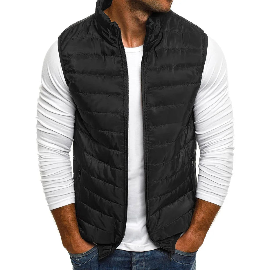 Elegante Gewatteerte Weste Herren – Bequeme und Stilvolle Gilet für Alle Jahreszeiten, Normale Passform, Hochwertiges Material