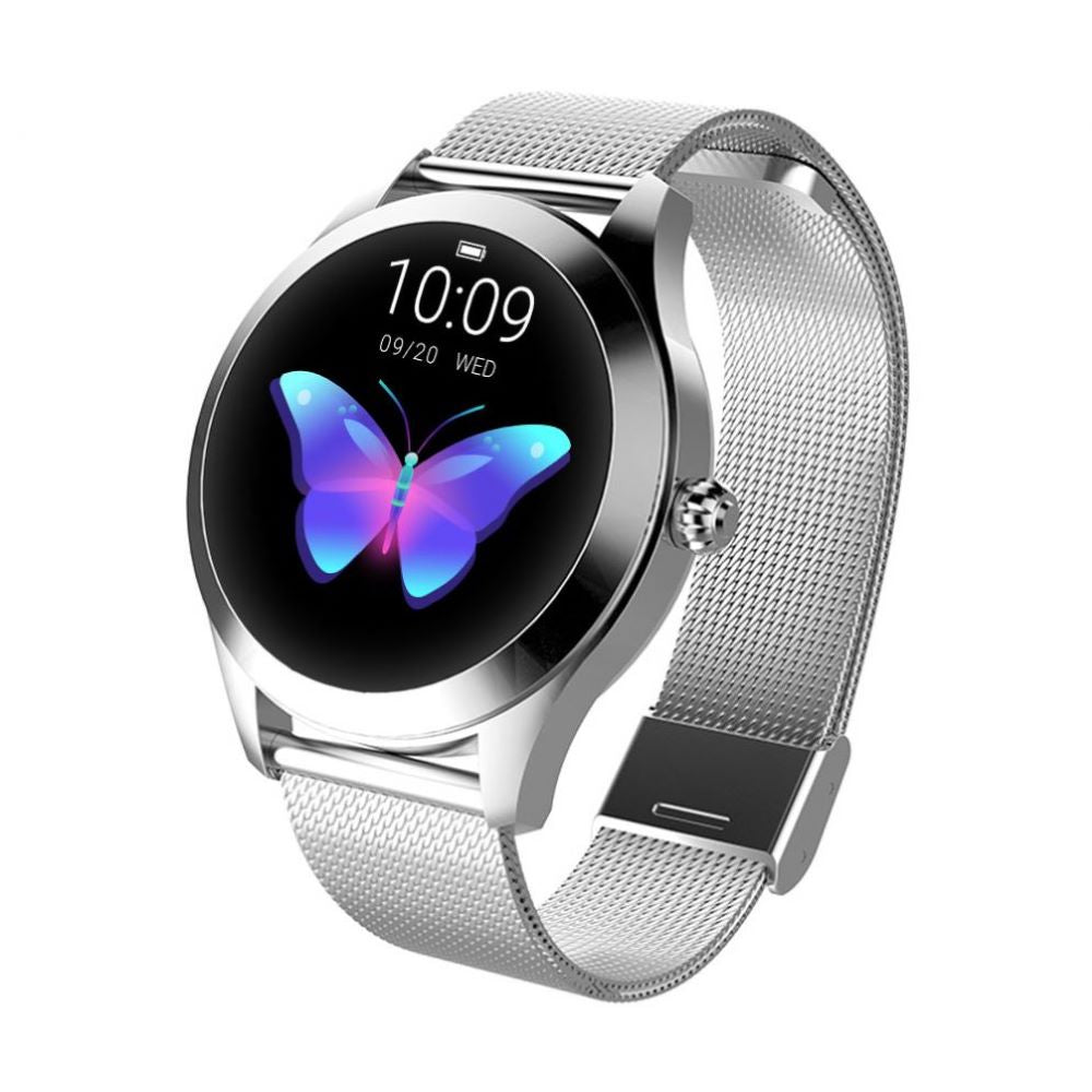 Elegante Smartwatch für Damen aus Edelstahl mit Großem Display, IP68 Wasserdicht und Fitnessfunktionen