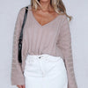 Eleganter Damen V-Ausschnitt Pullover – pflegeleicht und vielseitig, lange Ärmel, verschiedene Farben