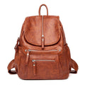 Eleganter Rucksack für Damen – Vintage-Tagesrucksack mit Reißverschluss und geräumigem Hauptfach