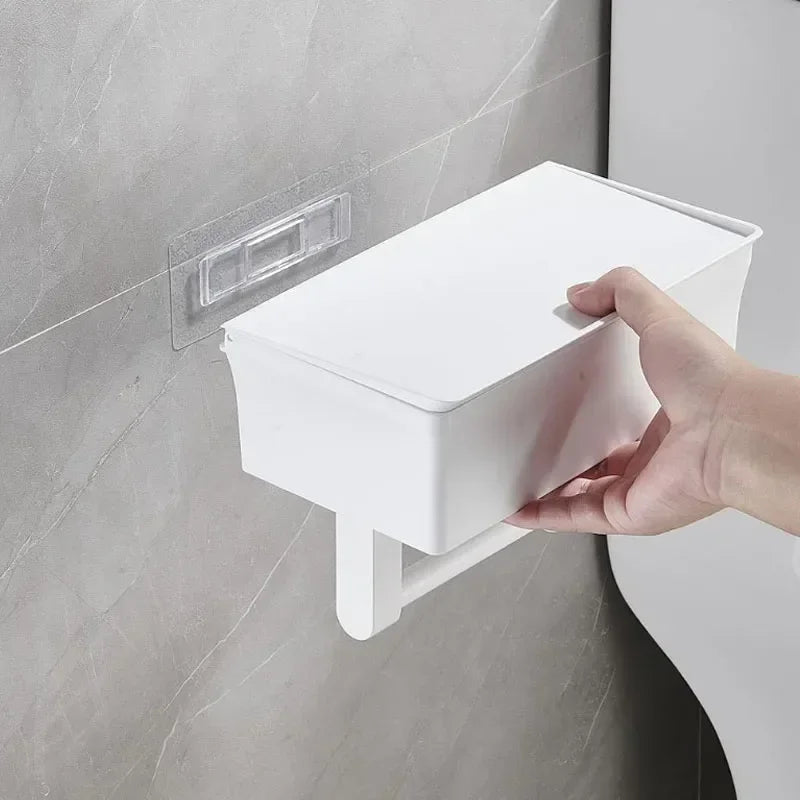 Eleganter Toilettenpapierhalter mit Staufach – Toilettenpapierhalter für Badezimmer