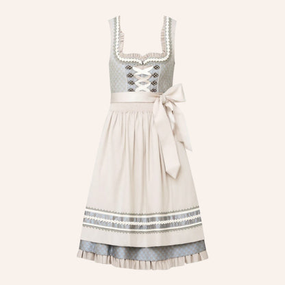 Elegantes Dirndl in Apricot – Oktoberfest | Stilvolle Tracht mit Schürze