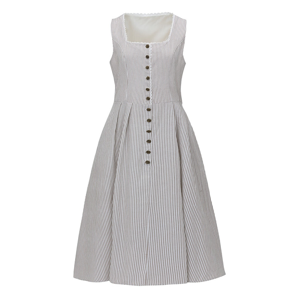 Elegantes blaues Dirndl – Oktoberfest | Dreiteiler mit Bluse und dekorativer Schürze